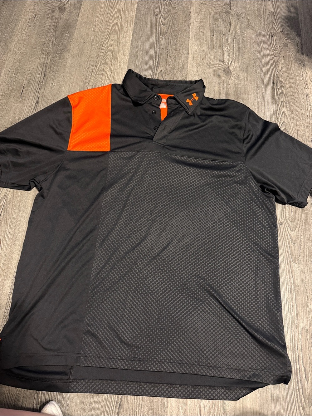 Under Armour Black and Orange Men’s Polo Shirt
